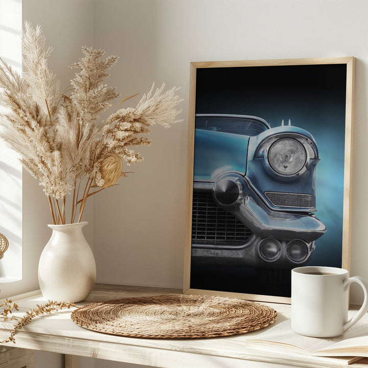 American classic car Eldorado Seville 1957 headlight - Stretched Canvas, Poster or Fine Art Print I Heart Wall Art