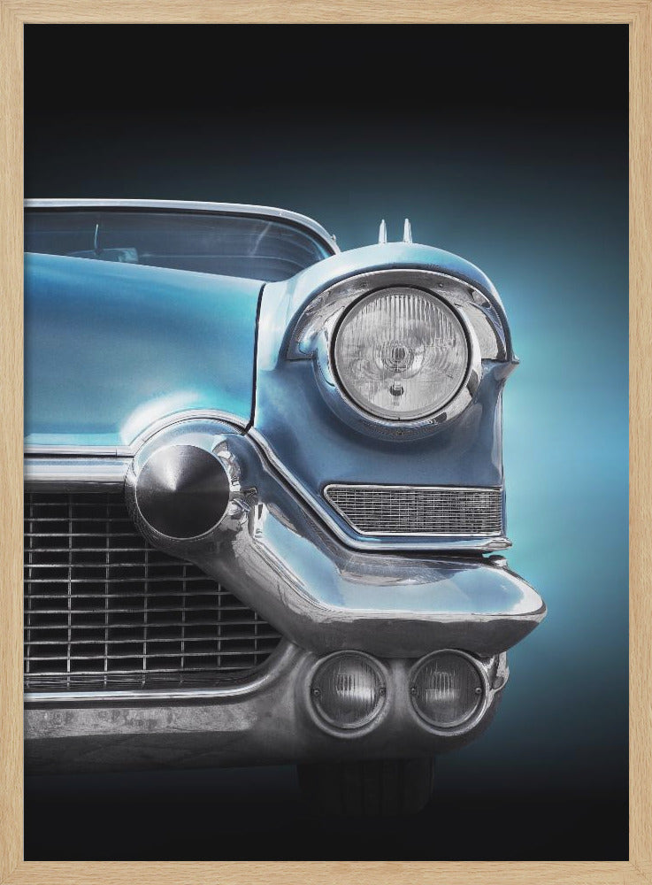 American classic car Eldorado Seville 1957 headlight - Stretched Canvas, Poster or Fine Art Print I Heart Wall Art