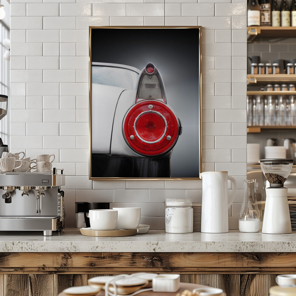American classic car Fair Lane 1956 Rear - Stretched Canvas, Poster or Fine Art Print I Heart Wall Art