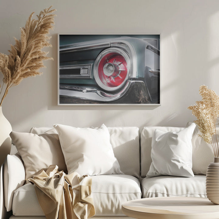 American classic car Galaxie 500 1964 Rear - Stretched Canvas, Poster or Fine Art Print I Heart Wall Art