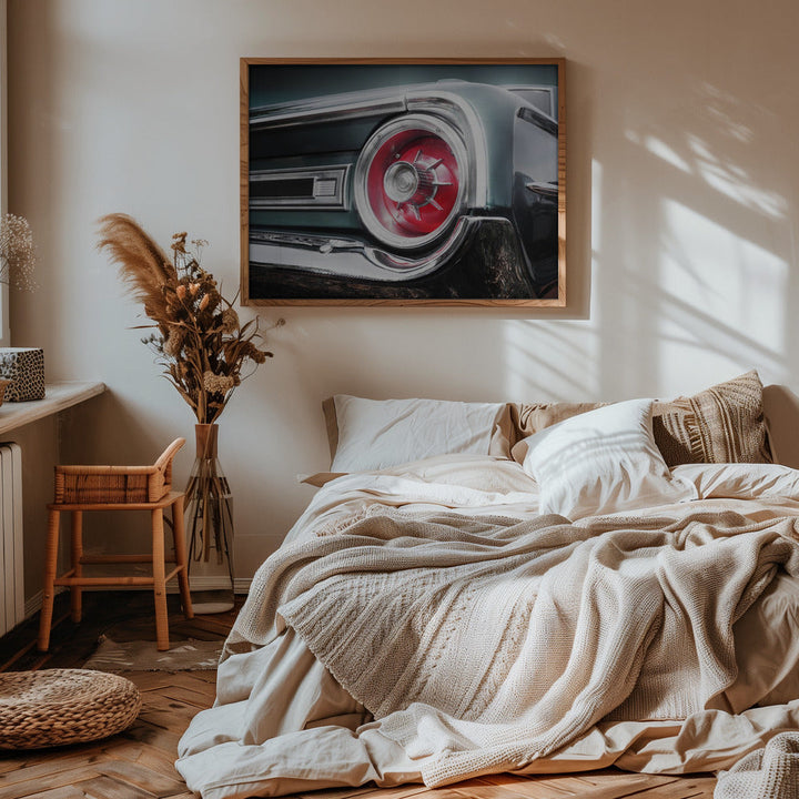 American classic car Galaxie 500 1964 Rear - Stretched Canvas, Poster or Fine Art Print I Heart Wall Art