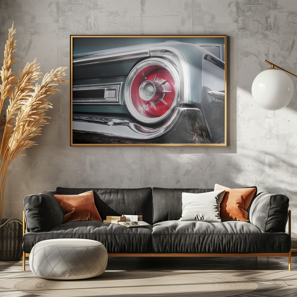American classic car Galaxie 500 1964 Rear - Stretched Canvas, Poster or Fine Art Print I Heart Wall Art