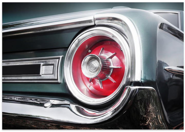 American classic car Galaxie 500 1964 Rear - Stretched Canvas, Poster or Fine Art Print I Heart Wall Art