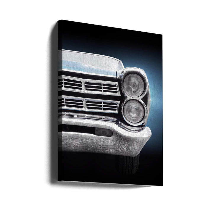 American classic car Galaxie 500 1967 Front - Stretched Canvas, Poster or Fine Art Print I Heart Wall Art