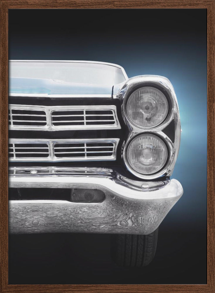 American classic car Galaxie 500 1967 Front - Stretched Canvas, Poster or Fine Art Print I Heart Wall Art