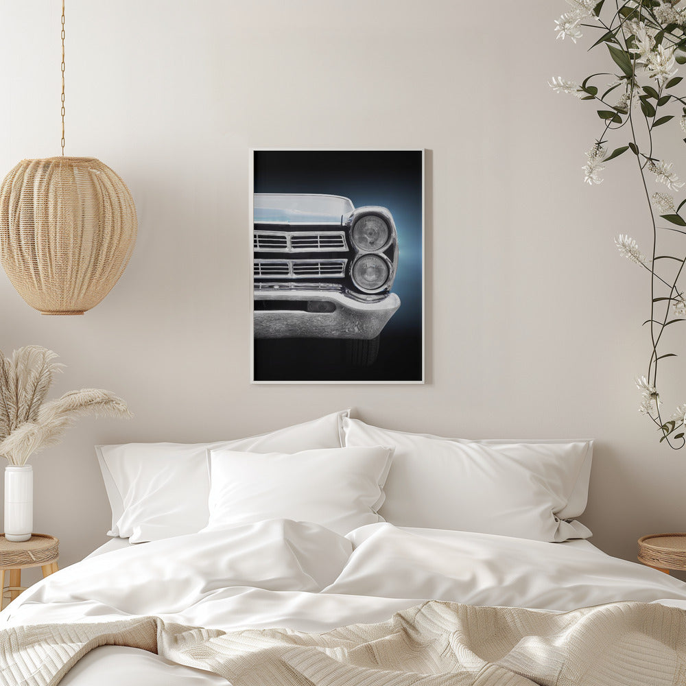 American classic car Galaxie 500 1967 Front - Stretched Canvas, Poster or Fine Art Print I Heart Wall Art