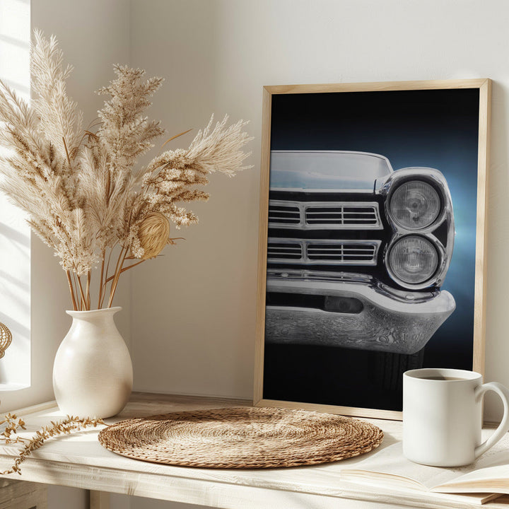 American classic car Galaxie 500 1967 Front - Stretched Canvas, Poster or Fine Art Print I Heart Wall Art