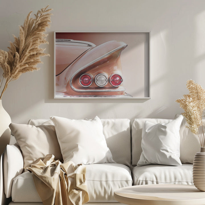 American classic car Impala 1958 Sport Coupe - Stretched Canvas, Poster or Fine Art Print I Heart Wall Art