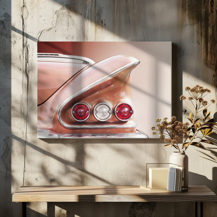 American classic car Impala 1958 Sport Coupe - Stretched Canvas, Poster or Fine Art Print I Heart Wall Art