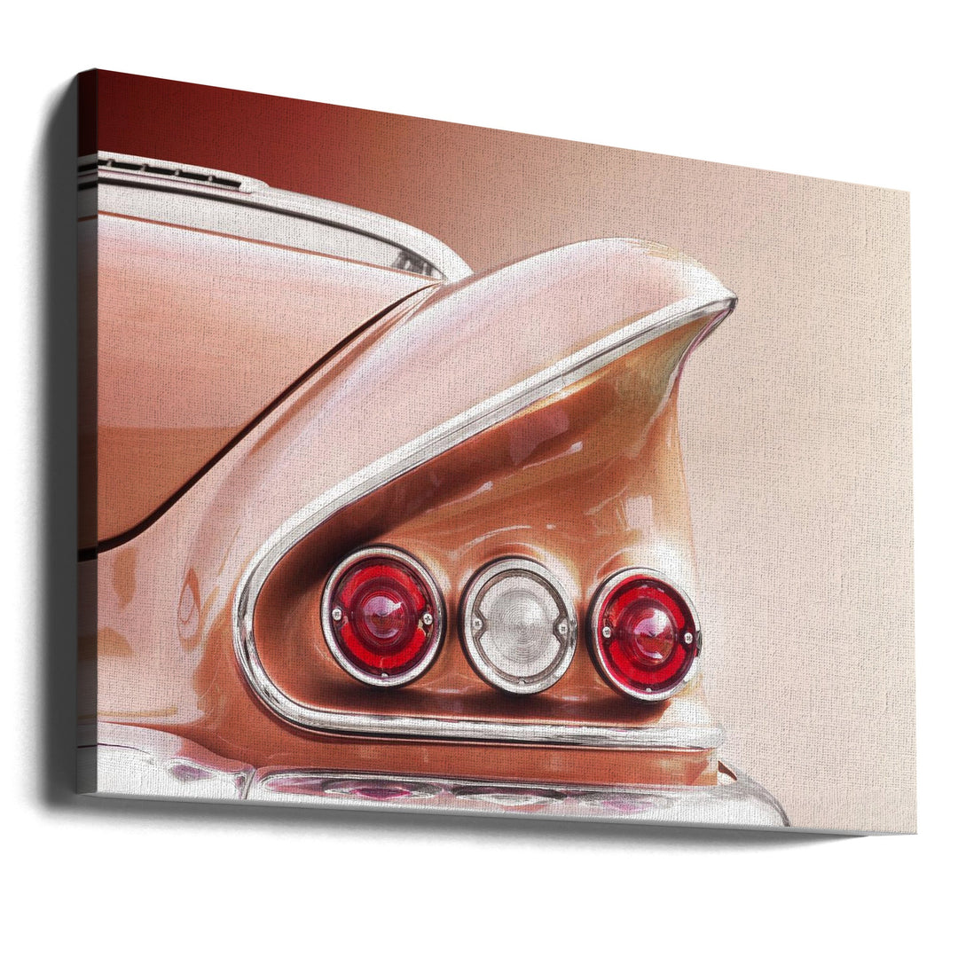 American classic car Impala 1958 Sport Coupe - Stretched Canvas, Poster or Fine Art Print I Heart Wall Art