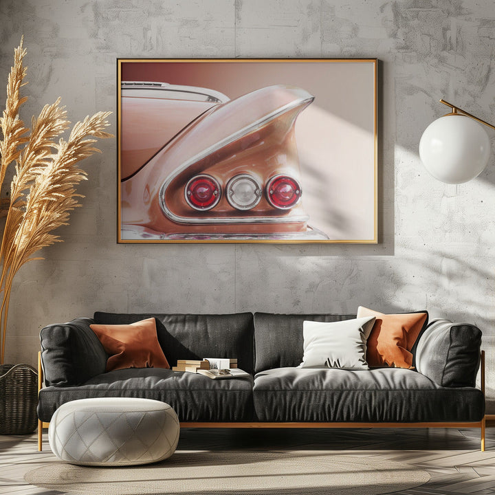 American classic car Impala 1958 Sport Coupe - Stretched Canvas, Poster or Fine Art Print I Heart Wall Art