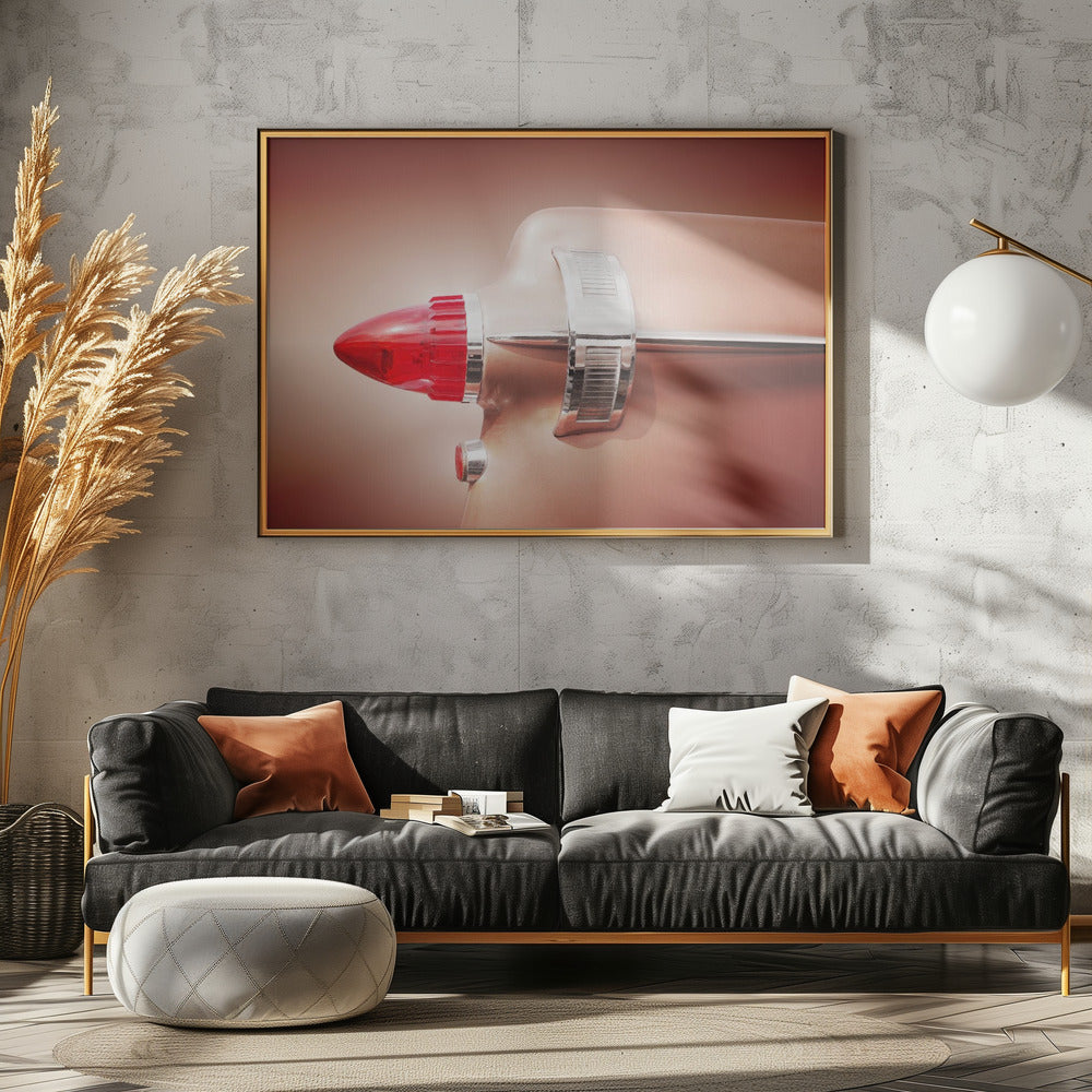 American classic car Imperial 1959 Tail fin - Stretched Canvas, Poster or Fine Art Print I Heart Wall Art