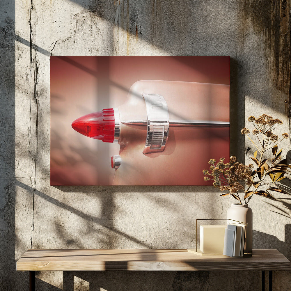 American classic car Imperial 1959 Tail fin - Stretched Canvas, Poster or Fine Art Print I Heart Wall Art