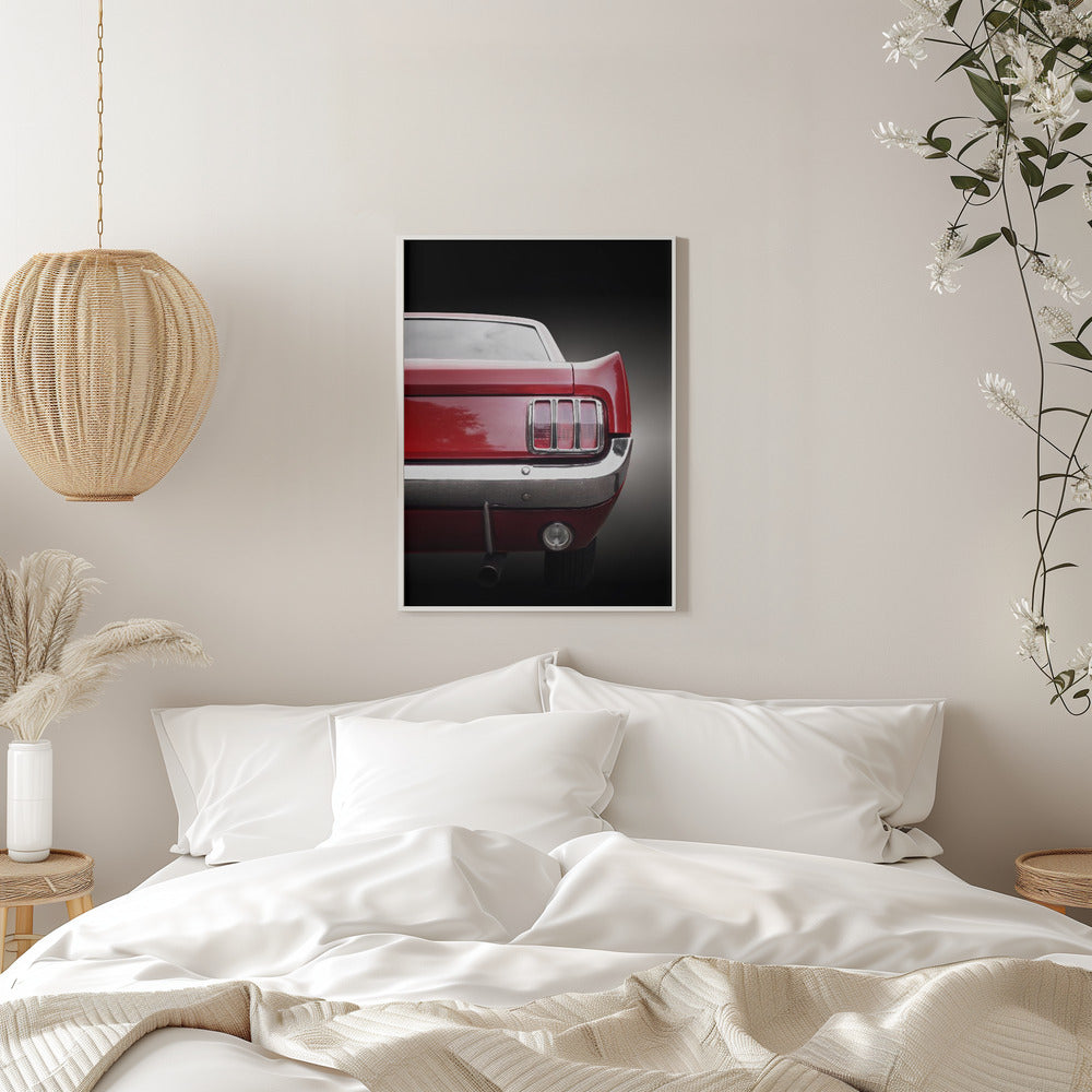 American classic car Mustang 1966 Coupe - Stretched Canvas, Poster or Fine Art Print I Heart Wall Art