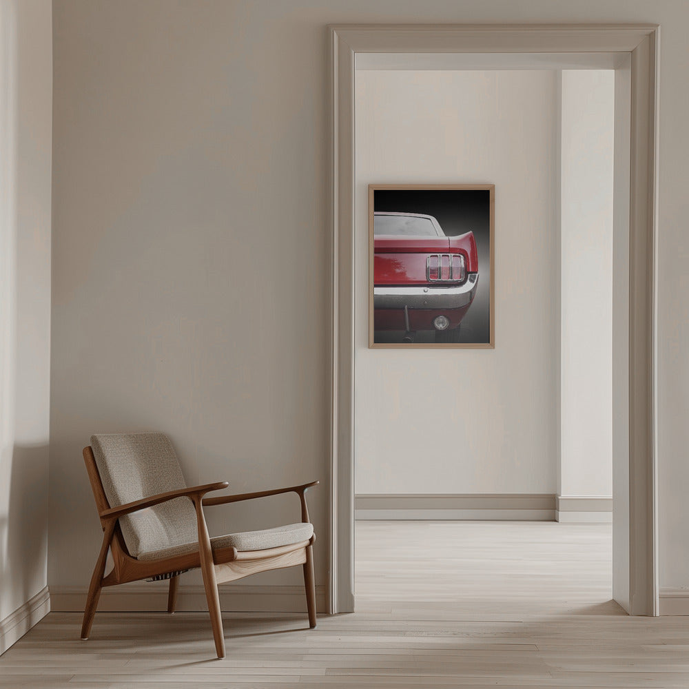 American classic car Mustang 1966 Coupe - Stretched Canvas, Poster or Fine Art Print I Heart Wall Art