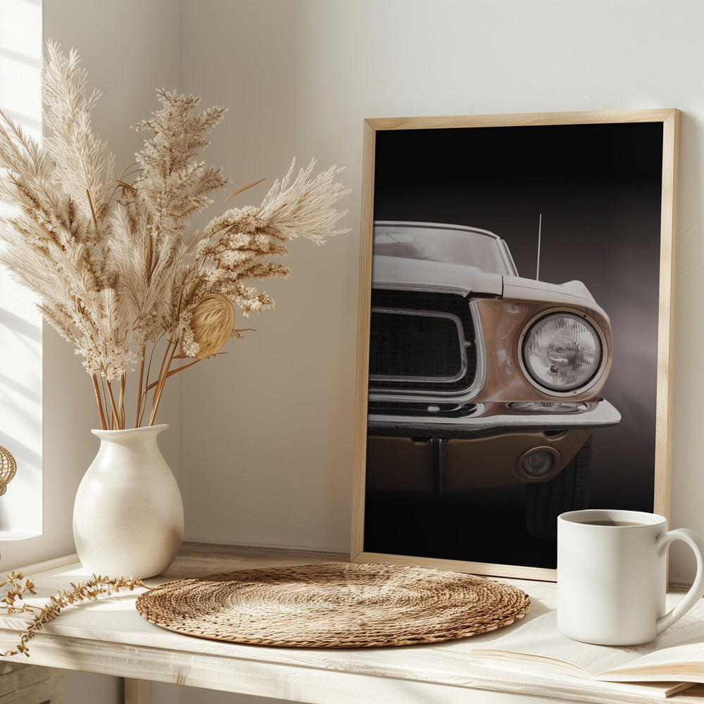 American classic car Mustang Coupe 1968 - Stretched Canvas, Poster or Fine Art Print I Heart Wall Art