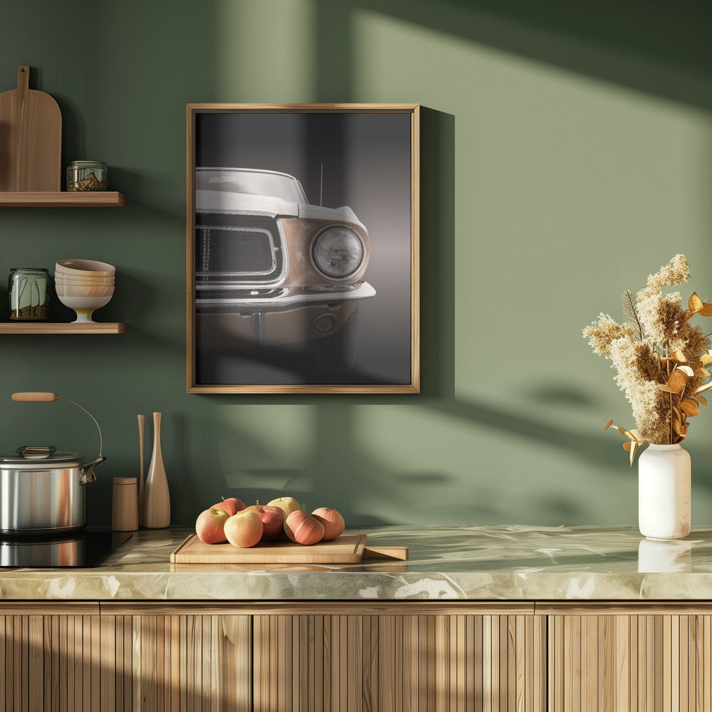 American classic car Mustang Coupe 1968 - Stretched Canvas, Poster or Fine Art Print I Heart Wall Art