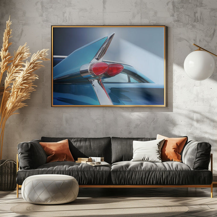 American classic car Sedan Deville 1959 Rear - Stretched Canvas, Poster or Fine Art Print I Heart Wall Art