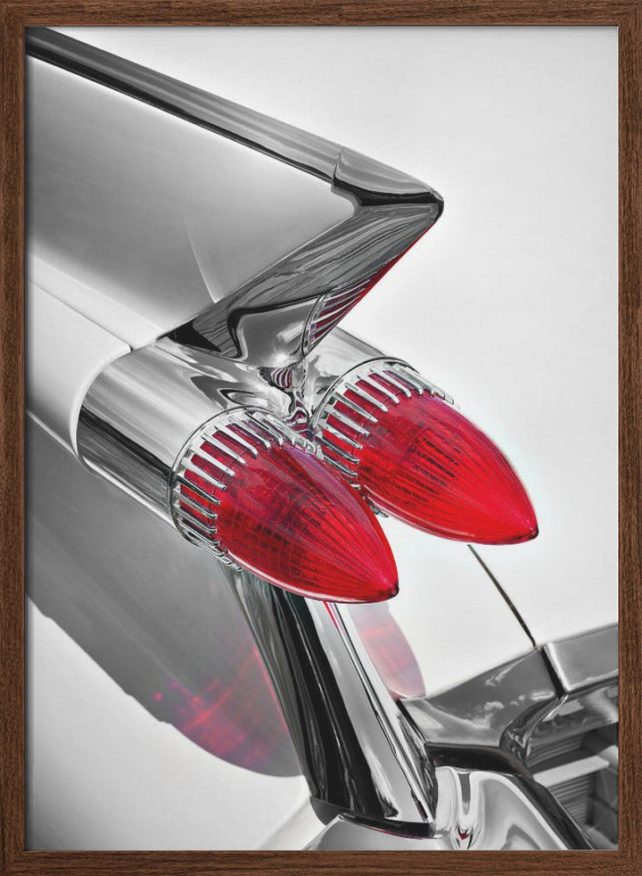 American classic car Sedan Deville 1959 tail fin abstract - Stretched Canvas, Poster or Fine Art Print I Heart Wall Art