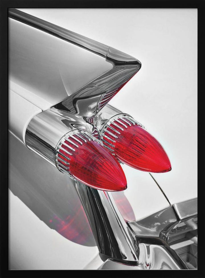 American classic car Sedan Deville 1959 tail fin abstract - Stretched Canvas, Poster or Fine Art Print I Heart Wall Art