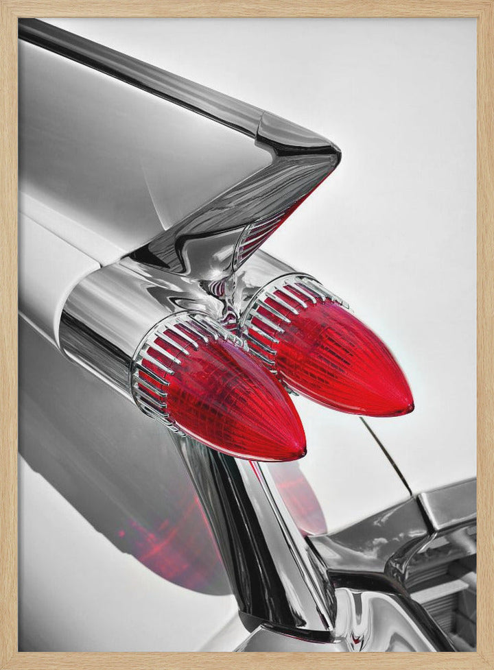 American classic car Sedan Deville 1959 tail fin abstract - Stretched Canvas, Poster or Fine Art Print I Heart Wall Art