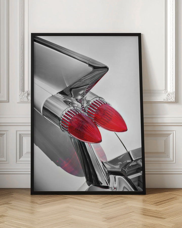 American classic car Sedan Deville 1959 tail fin abstract - Stretched Canvas, Poster or Fine Art Print I Heart Wall Art