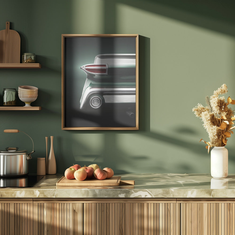 American classic car Super 88 1960 Holiday - Stretched Canvas, Poster or Fine Art Print I Heart Wall Art