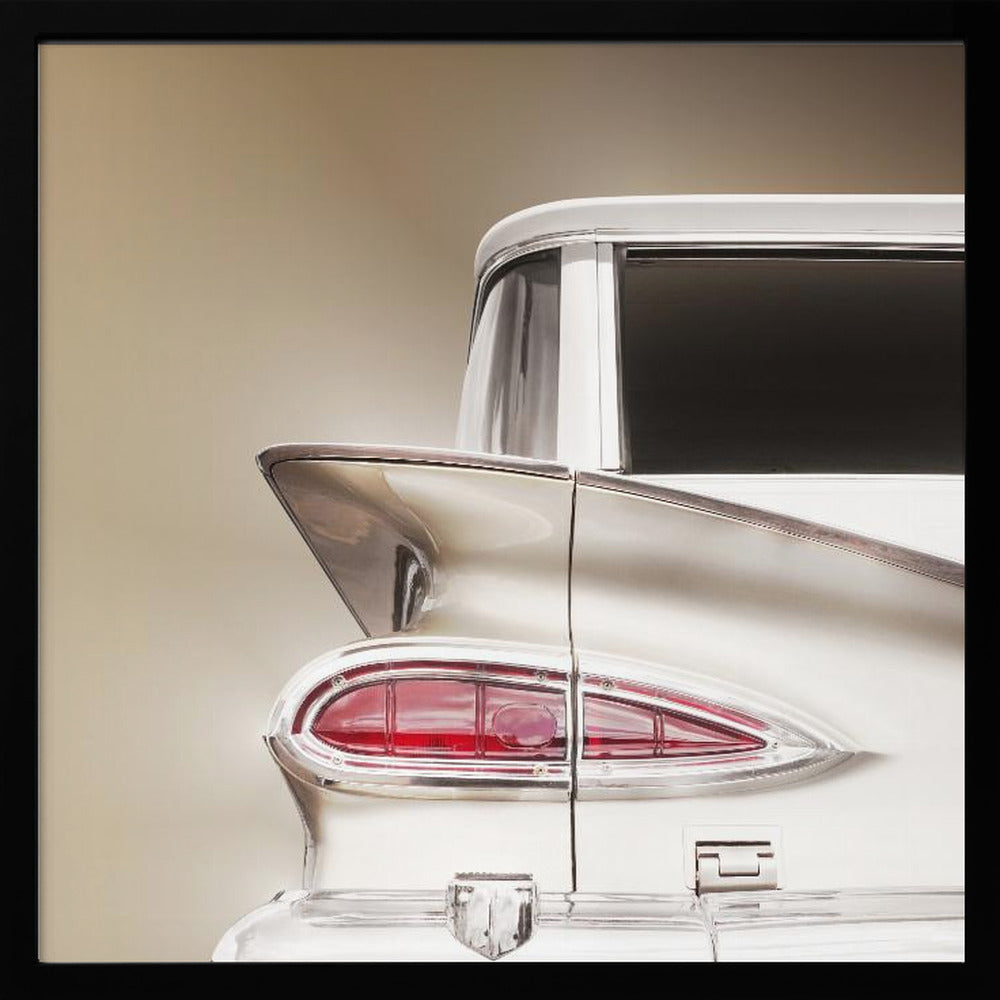 American classic station wagon Kingswood 1959 tail fin - Square Stretched Canvas, Poster or Fine Art Print I Heart Wall Art