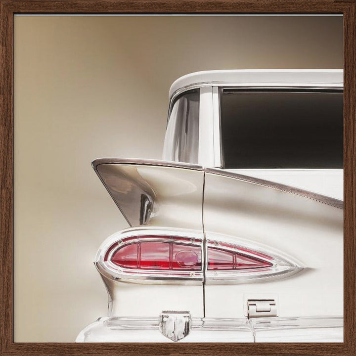 American classic station wagon Kingswood 1959 tail fin - Square Stretched Canvas, Poster or Fine Art Print I Heart Wall Art