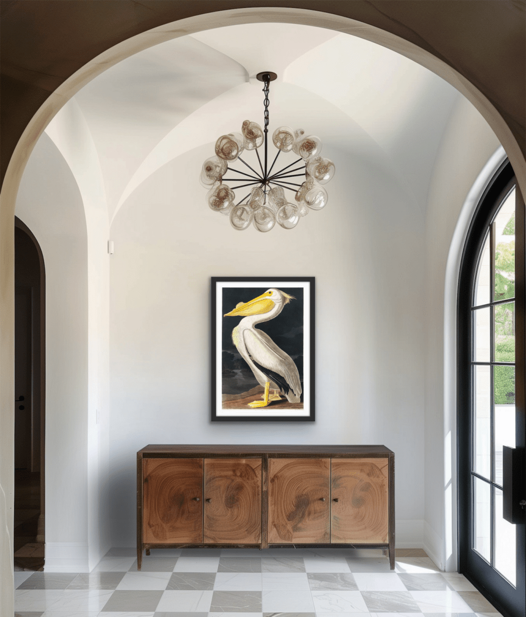 American White Pelican from Birds of America (1827) by John James Audubon - Stretched Canvas or Framed Fine Art Print - I Heart Wall Art - Poster Print, Canvas Print or Framed Art Print