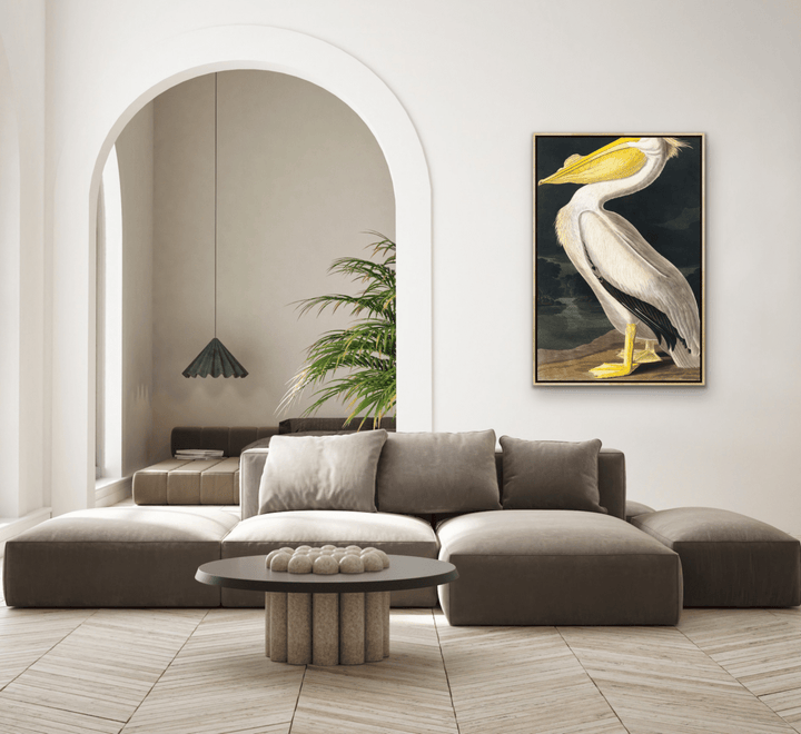 American White Pelican from Birds of America (1827) by John James Audubon - Stretched Canvas or Framed Fine Art Print - I Heart Wall Art - Poster Print, Canvas Print or Framed Art Print