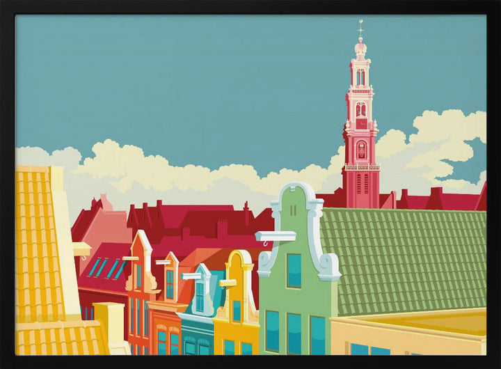 Amsterdam Jordaan Westerkerk - Stretched Canvas, Poster or Fine Art Print I Heart Wall Art
