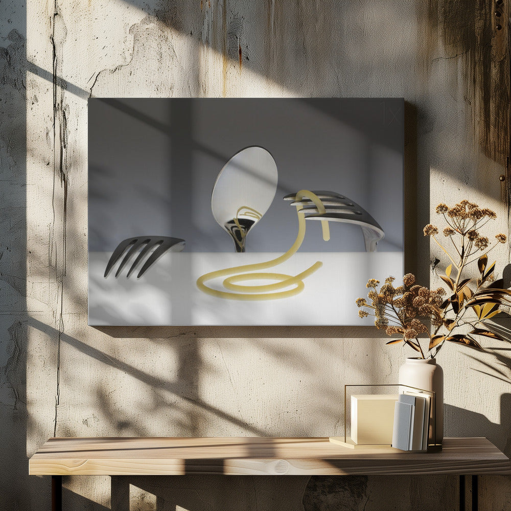 And now...? Eat? Part 1 - Stretched Canvas, Poster or Fine Art Print I Heart Wall Art