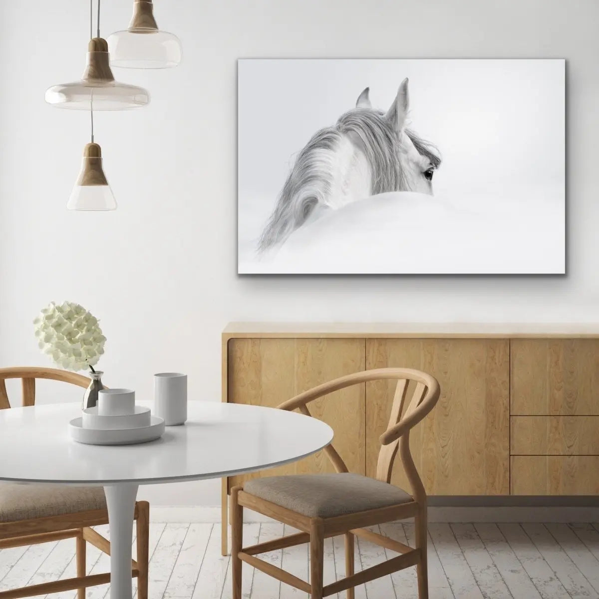 Andalusian Horse - Black and White Art Print or Canvas Print - I Heart Wall Art - Poster Print, Canvas Print or Framed Art Print