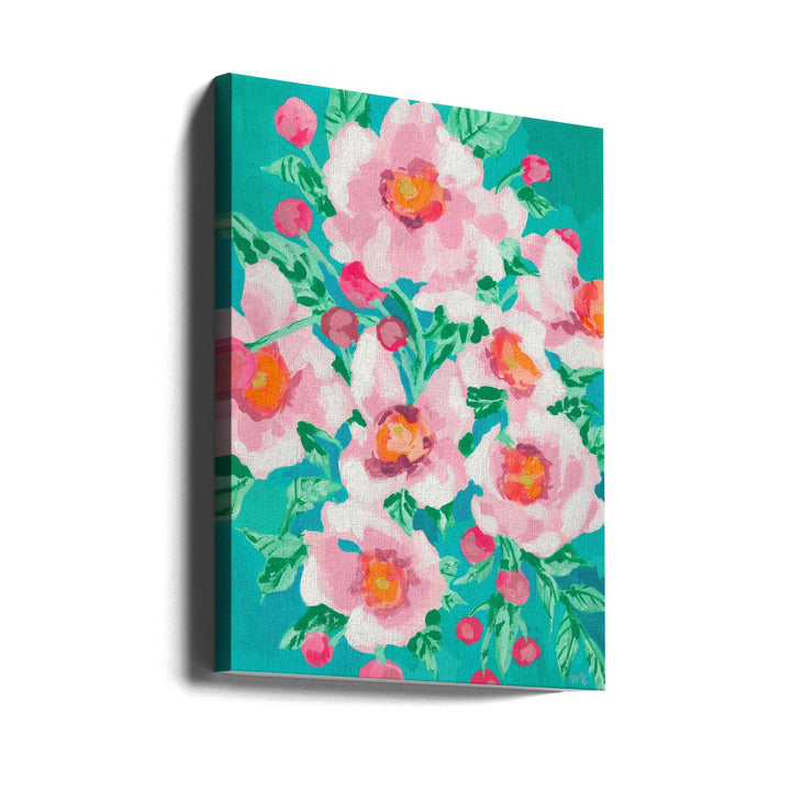 Anemones With Pink Fruits - Stretched Canvas, Poster or Fine Art Print I Heart Wall Art