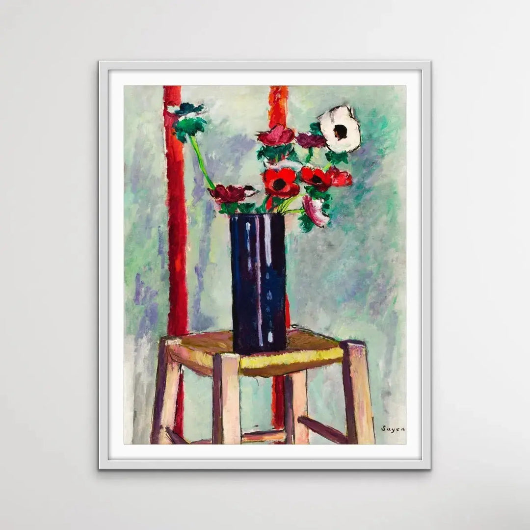 Anenomes by Henry Lyman Sayen - Print Of Original Painting - I Heart Wall Art - Poster Print, Canvas Print or Framed Art Print