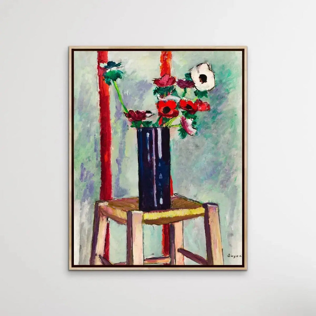 Anenomes by Henry Lyman Sayen - Print Of Original Painting - I Heart Wall Art - Poster Print, Canvas Print or Framed Art Print