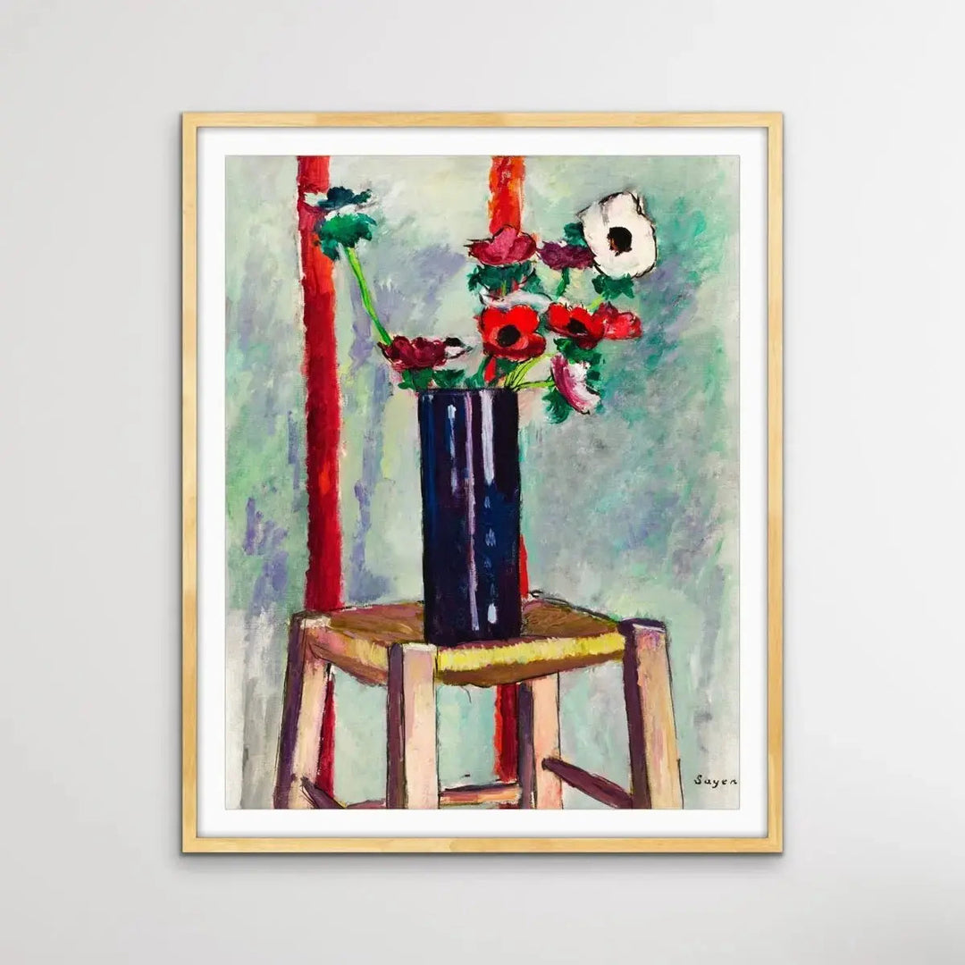 Anenomes by Henry Lyman Sayen - Print Of Original Painting - I Heart Wall Art - Poster Print, Canvas Print or Framed Art Print
