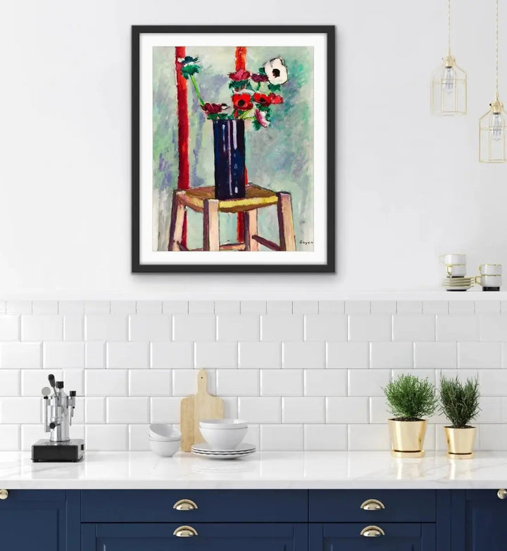 Anenomes by Henry Lyman Sayen - Print Of Original Painting - I Heart Wall Art - Poster Print, Canvas Print or Framed Art Print