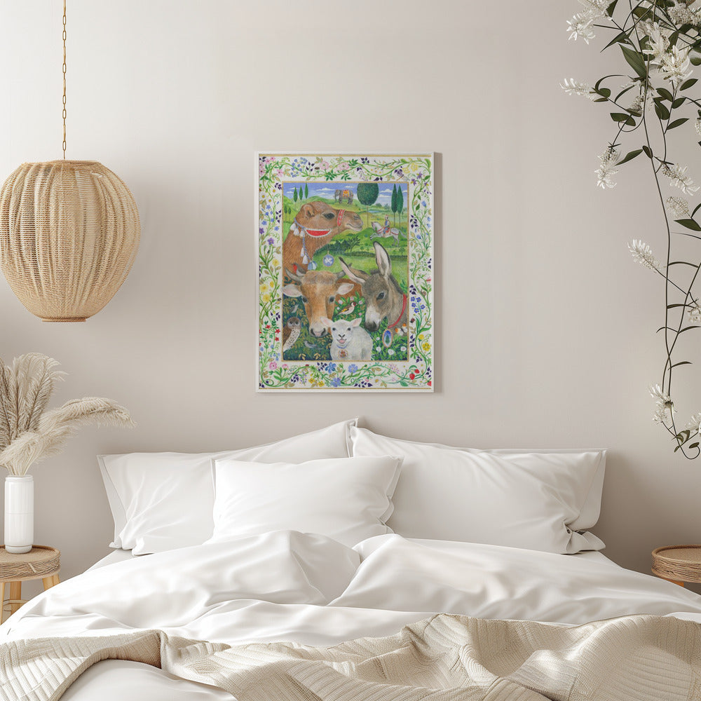Animals From the Creche - Stretched Canvas, Poster or Fine Art Print I Heart Wall Art