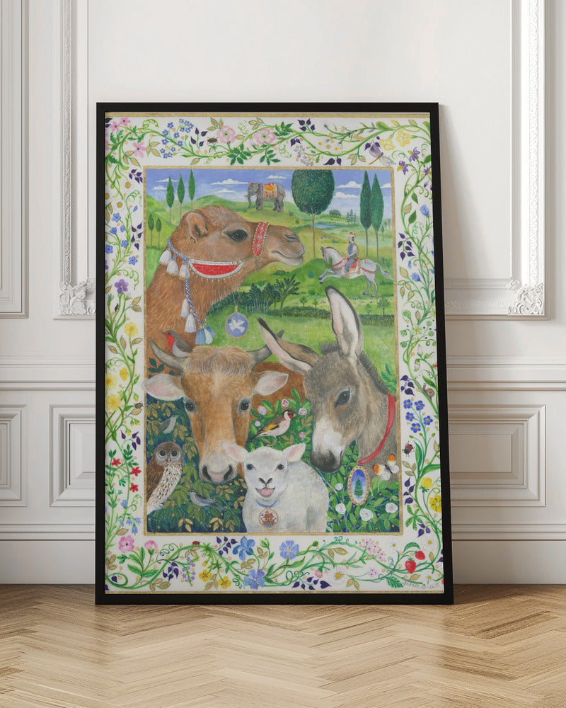 Animals From the Creche - Stretched Canvas, Poster or Fine Art Print I Heart Wall Art