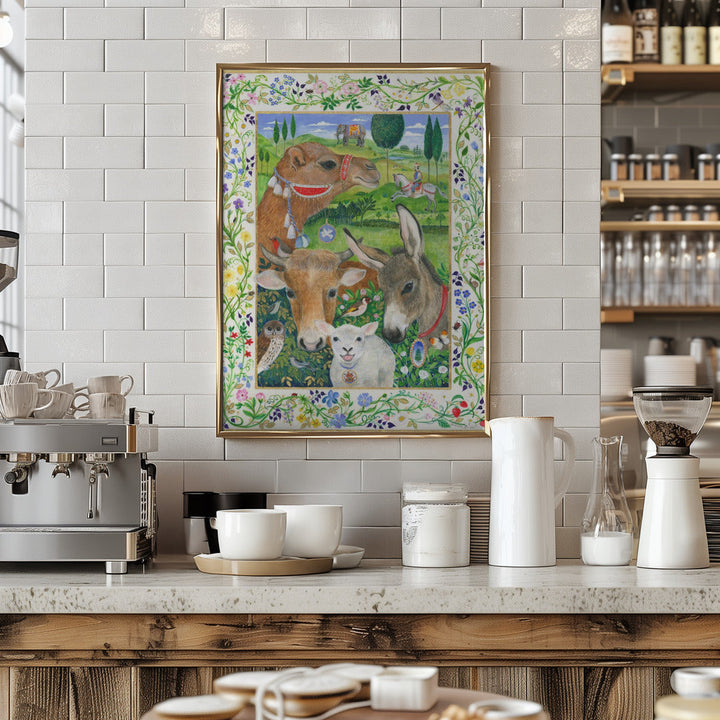 Animals From the Creche - Stretched Canvas, Poster or Fine Art Print I Heart Wall Art