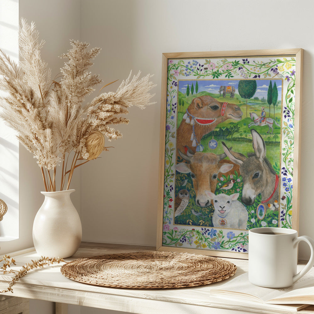 Animals From the Creche - Stretched Canvas, Poster or Fine Art Print I Heart Wall Art