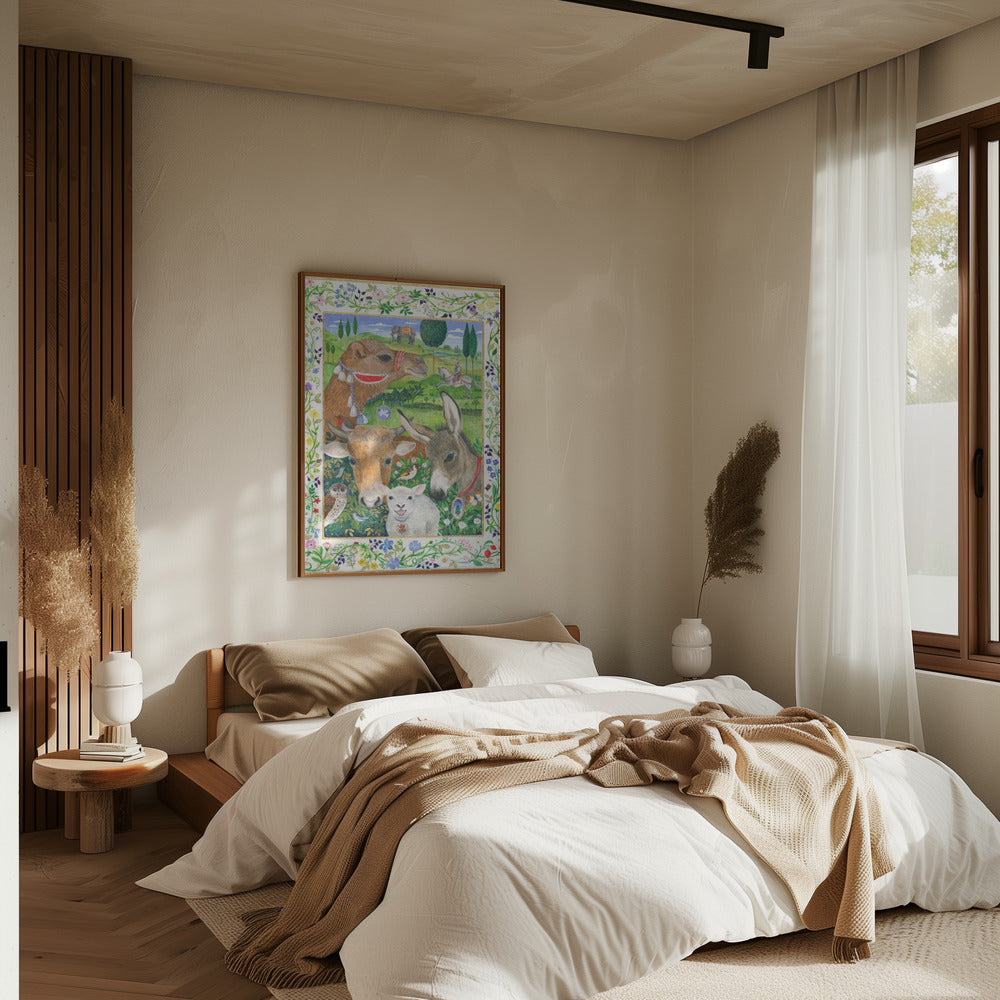 Animals From the Creche - Stretched Canvas, Poster or Fine Art Print I Heart Wall Art