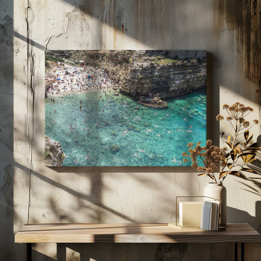 Another day at the Beach in Italy - Stretched Canvas, Poster or Fine Art Print - I Heart Wall Art - Poster Print, Canvas Print or Framed Art Print