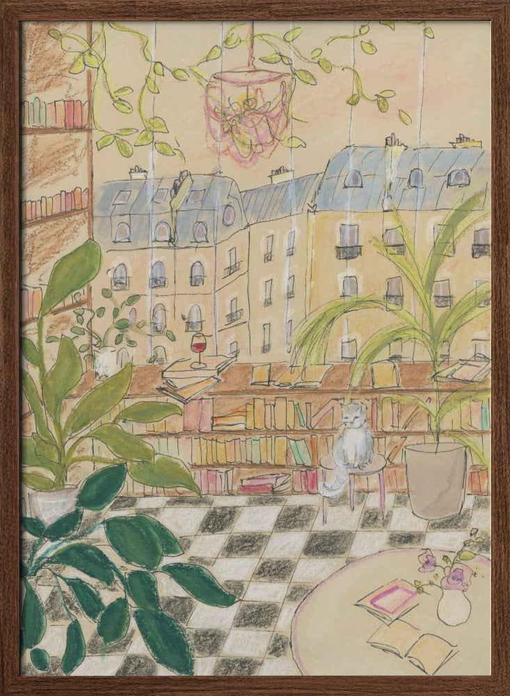 Antique Book Store 70x100 - Stretched Canvas, Poster or Fine Art Print I Heart Wall Art