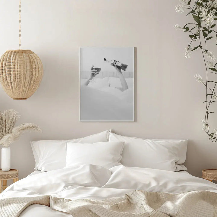 Aperol In Bed B&amp;w - Stretched Canvas, Poster or Fine Art Print I Heart Wall Art
