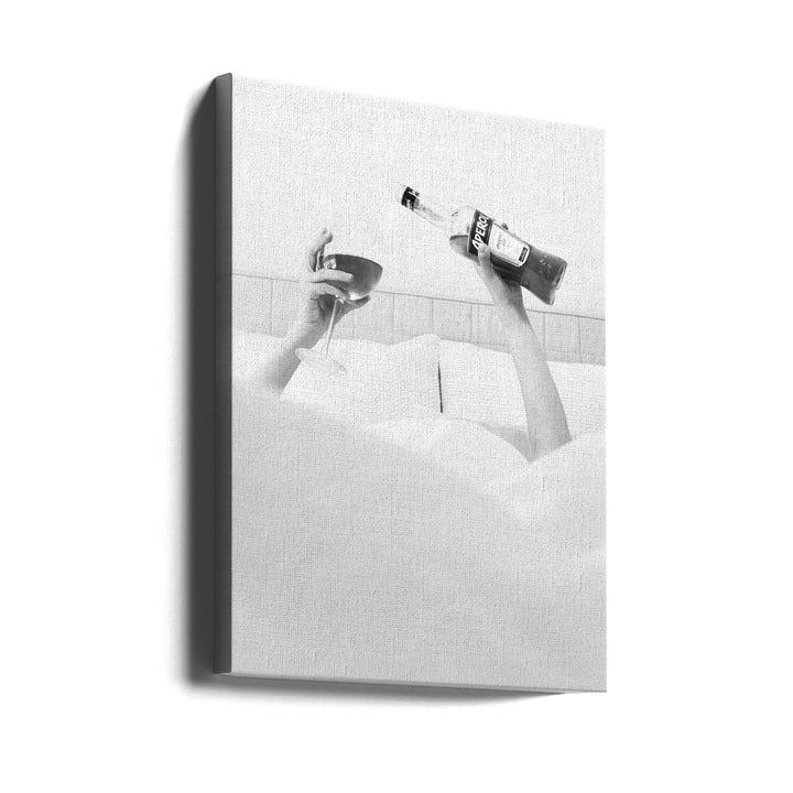 Aperol In Bed B&amp;w - Stretched Canvas, Poster or Fine Art Print I Heart Wall Art