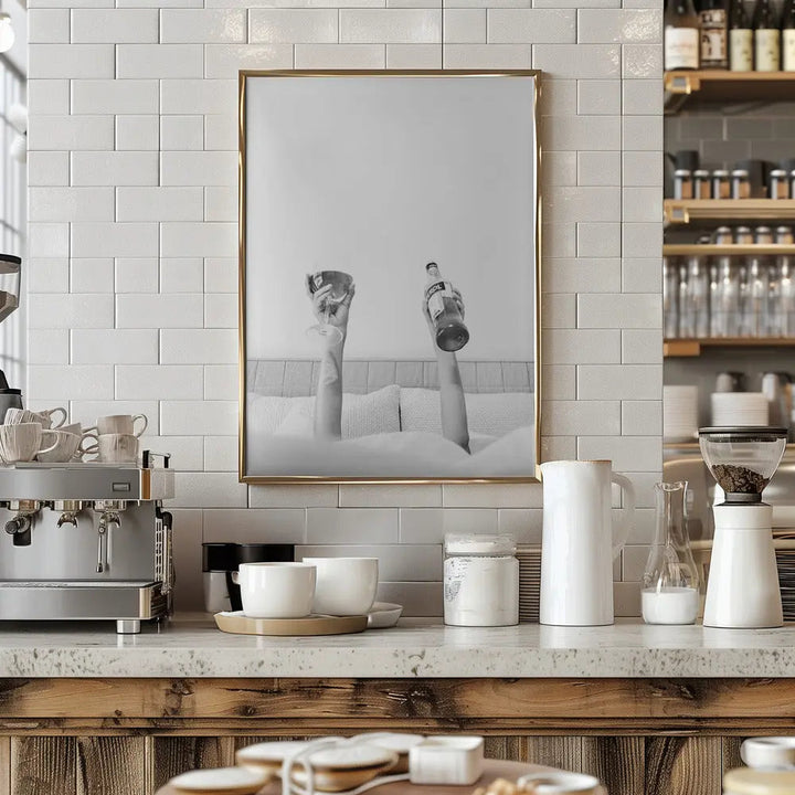 Aperol In Bed Grainy - Stretched Canvas, Poster or Fine Art Print I Heart Wall Art