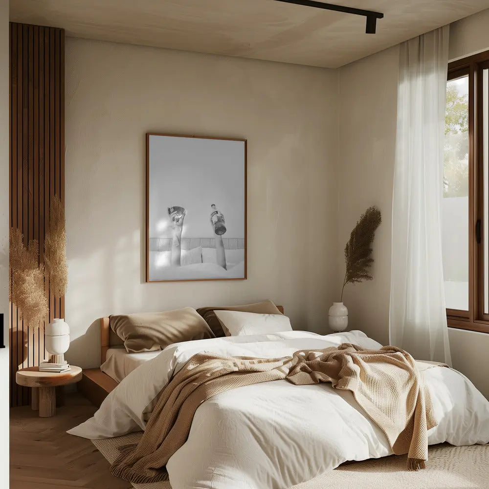 Aperol In Bed Grainy - Stretched Canvas, Poster or Fine Art Print I Heart Wall Art